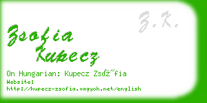 zsofia kupecz business card